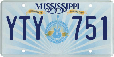 MS license plate YTY751