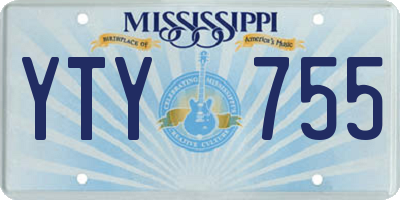 MS license plate YTY755