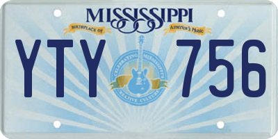 MS license plate YTY756