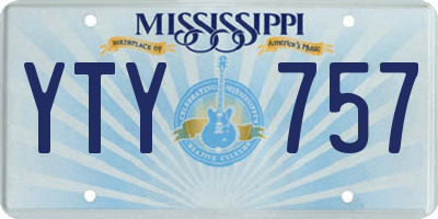 MS license plate YTY757