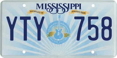 MS license plate YTY758