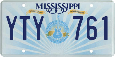 MS license plate YTY761
