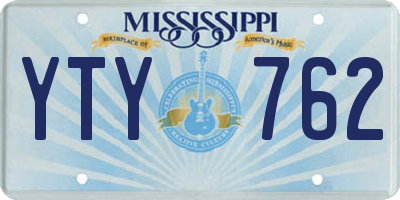 MS license plate YTY762
