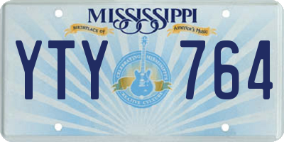 MS license plate YTY764