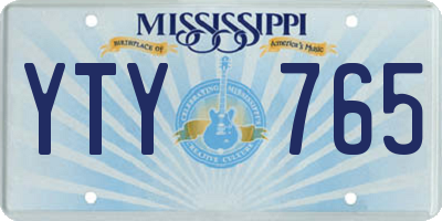 MS license plate YTY765