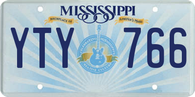 MS license plate YTY766