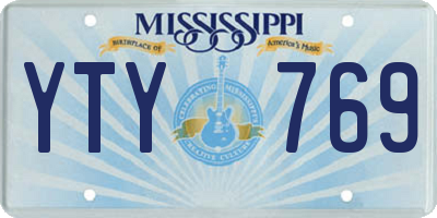 MS license plate YTY769