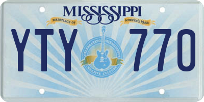 MS license plate YTY770