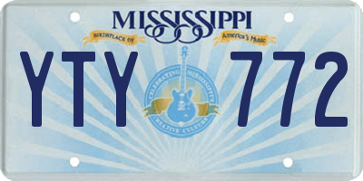 MS license plate YTY772