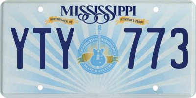 MS license plate YTY773