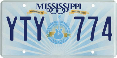 MS license plate YTY774