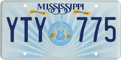 MS license plate YTY775