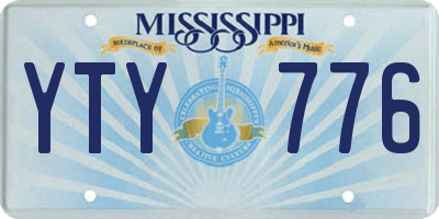 MS license plate YTY776