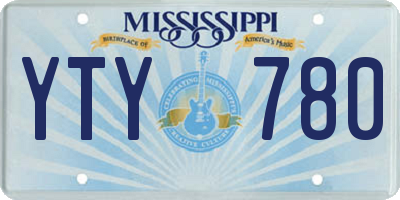 MS license plate YTY780