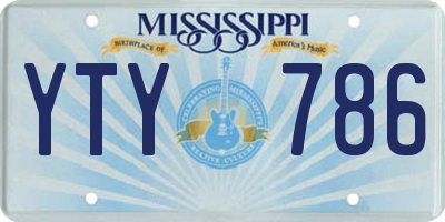 MS license plate YTY786