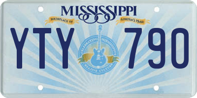MS license plate YTY790