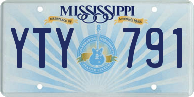 MS license plate YTY791