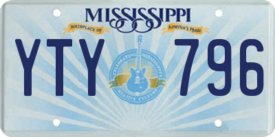 MS license plate YTY796