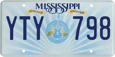 MS license plate YTY798