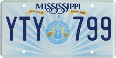 MS license plate YTY799