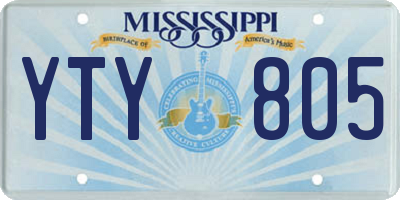 MS license plate YTY805