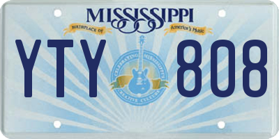 MS license plate YTY808