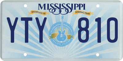 MS license plate YTY810