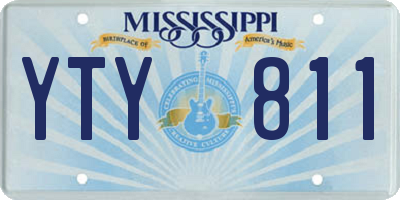 MS license plate YTY811