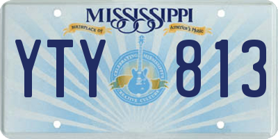 MS license plate YTY813