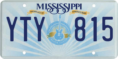 MS license plate YTY815