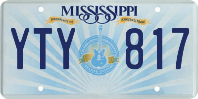 MS license plate YTY817