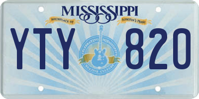 MS license plate YTY820