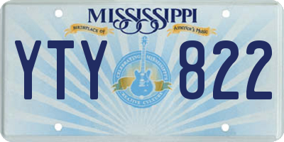 MS license plate YTY822