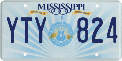 MS license plate YTY824