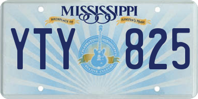 MS license plate YTY825