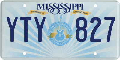MS license plate YTY827