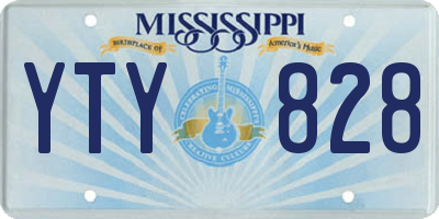 MS license plate YTY828