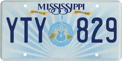 MS license plate YTY829