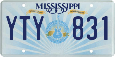 MS license plate YTY831