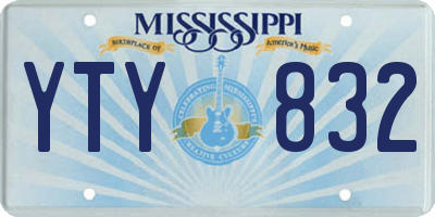 MS license plate YTY832