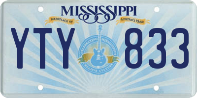 MS license plate YTY833