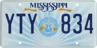 MS license plate YTY834