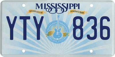 MS license plate YTY836