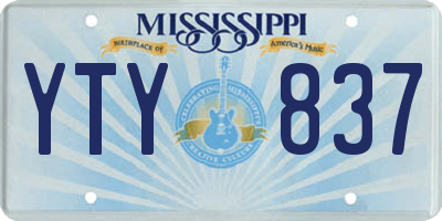 MS license plate YTY837