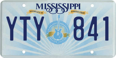 MS license plate YTY841