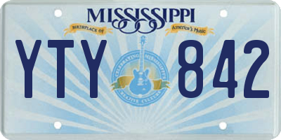 MS license plate YTY842