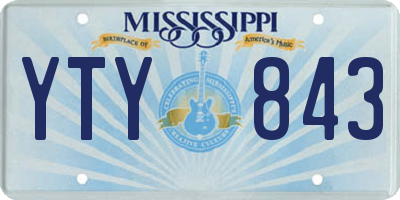 MS license plate YTY843