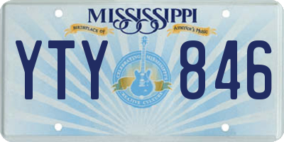 MS license plate YTY846