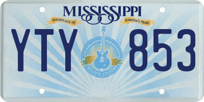 MS license plate YTY853