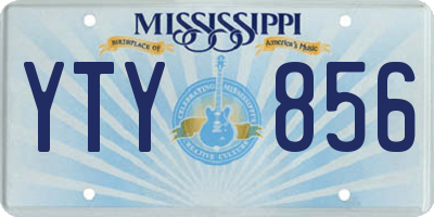 MS license plate YTY856